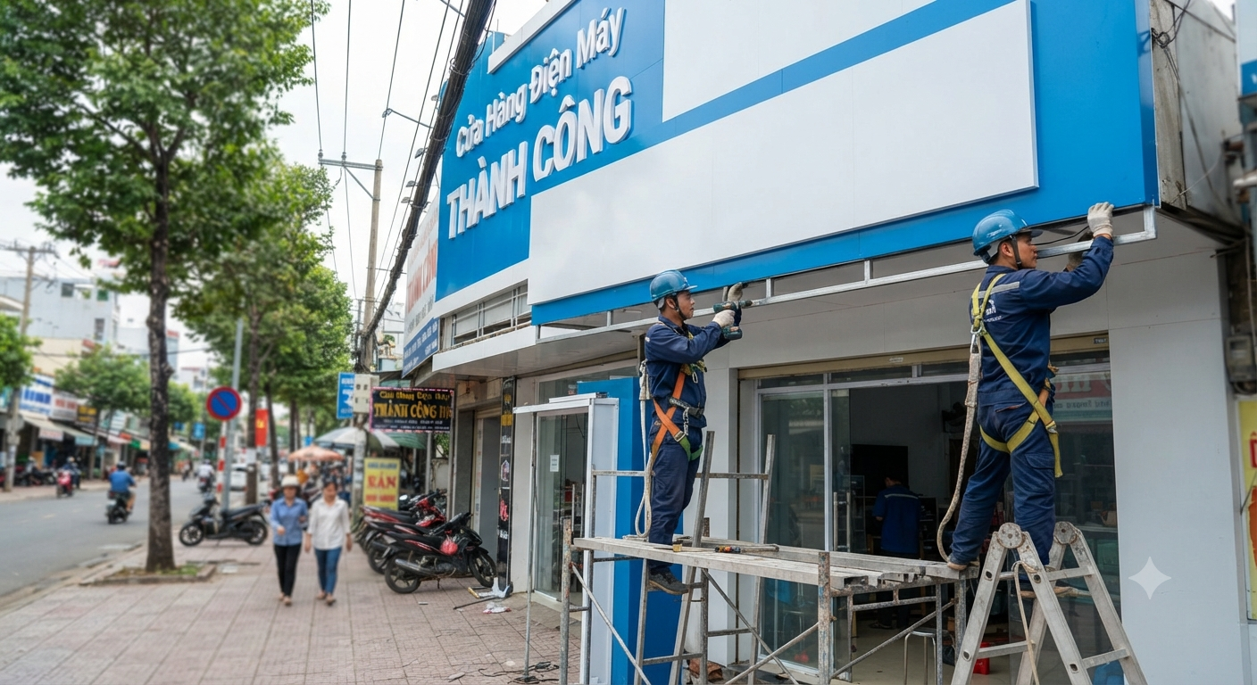 Đặc điểm kỹ thuật và lý do bảng hiệu alu được ưa chuộng
